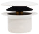 Mushroom Tip Toe 1.5" Npsm Coarse Thread Bath Drain In Polished Brass, Powder Coated White