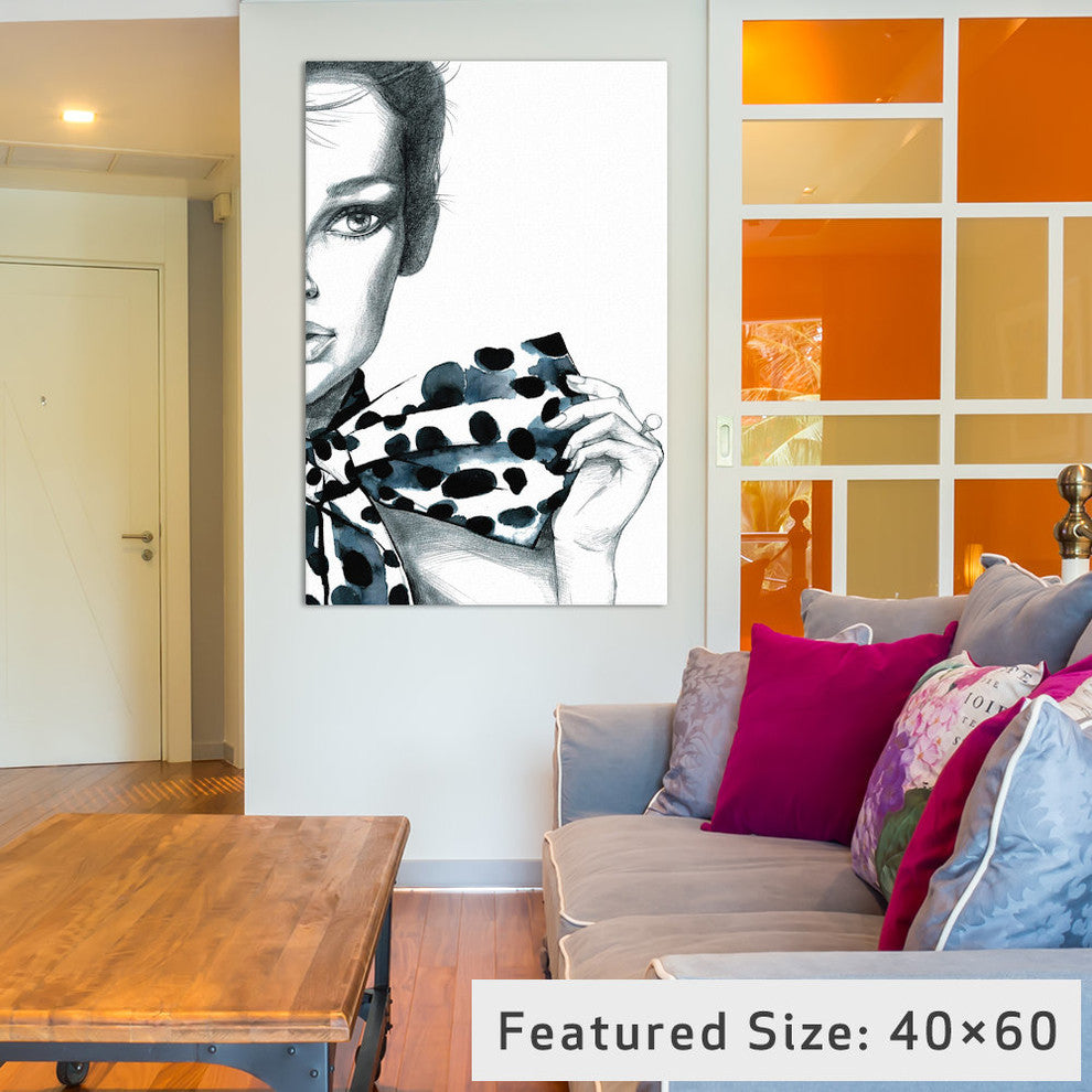 "Polka Dots Girl" by Rongrong DeVoe, 40x26x1.5