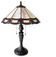 Ryce Tiffany 2-Light Geometric Table Lamp 16" Shade