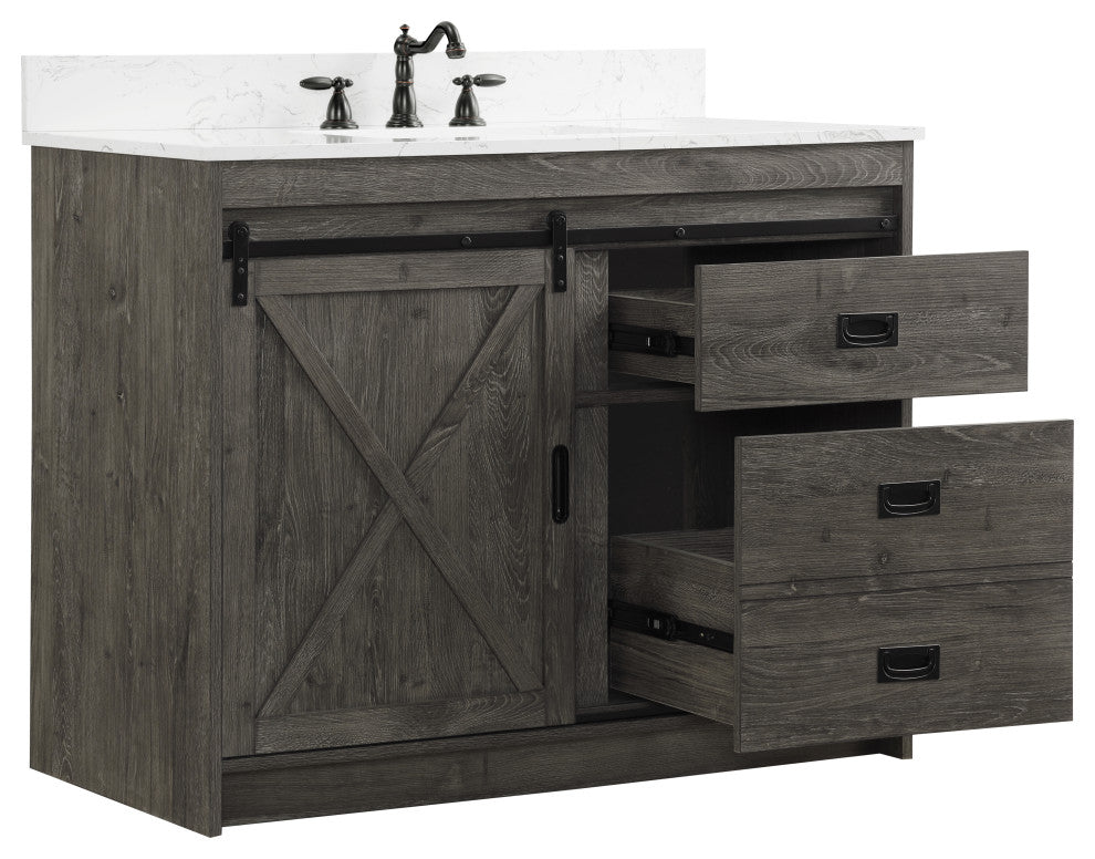 Rafter 42" Bathroom Vanity, Charcoal Gray