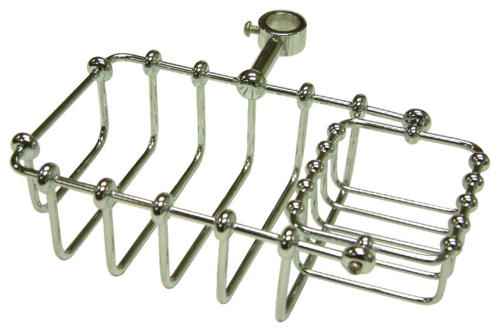 Kingston Brass 7" Riser Mount Soap Basket, Polished Chrome