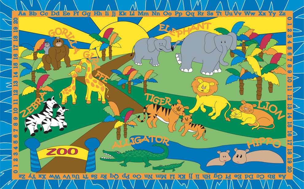 Animals At The Zoo Rug