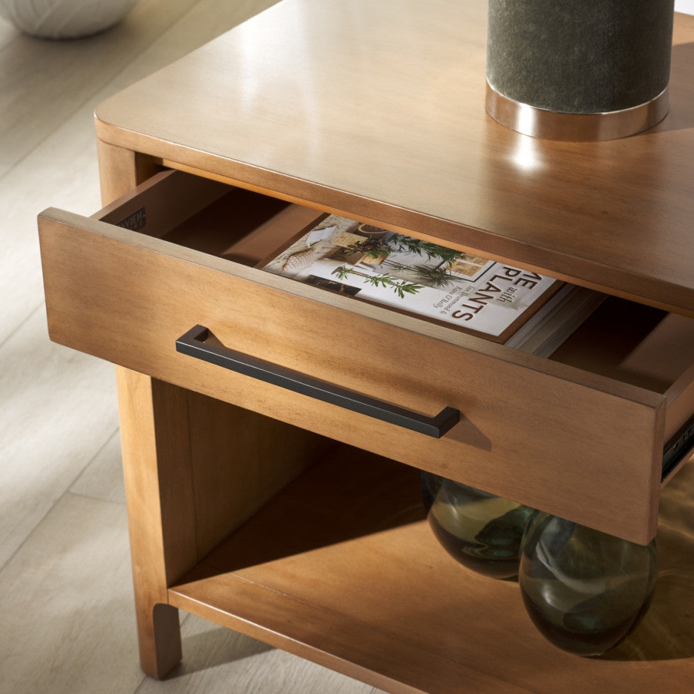 Safavieh Couture Abbiava 1 Drawer Wood Nightstand, Natural