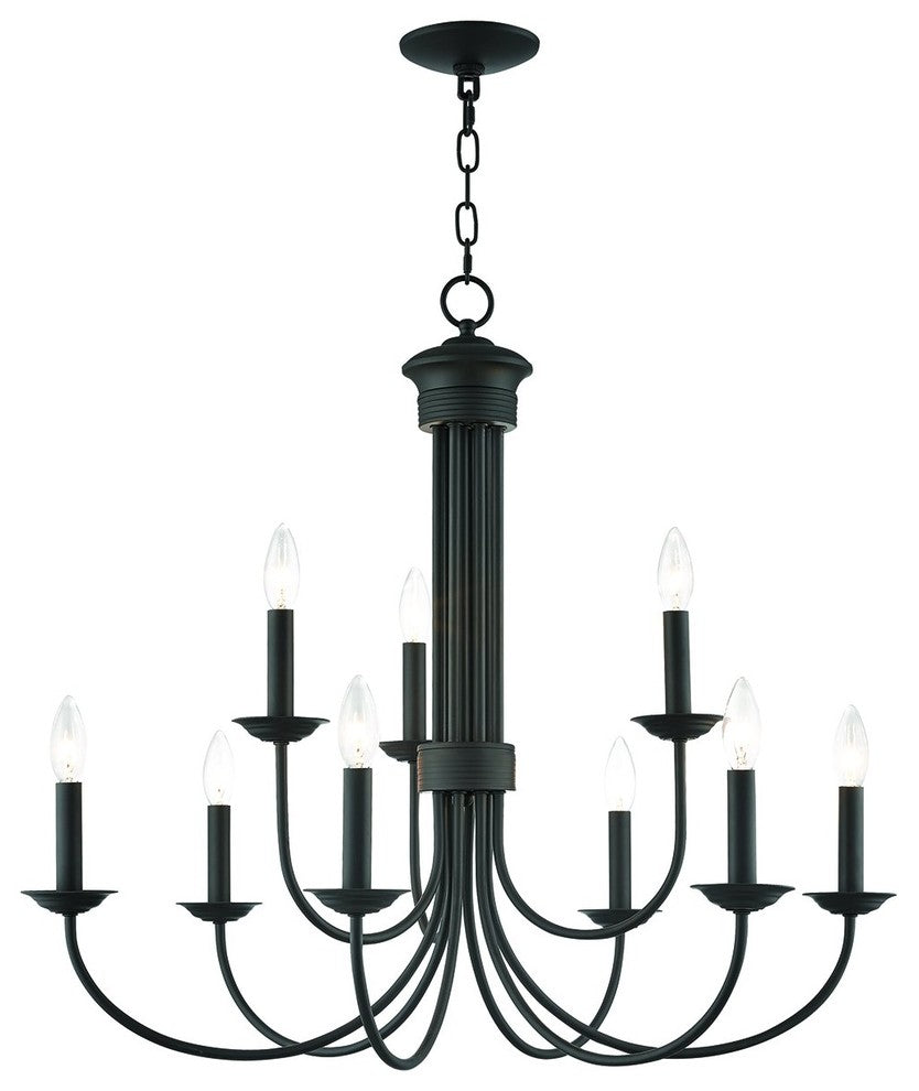 Livex Lighting Estate Light Chandelier, Bronze