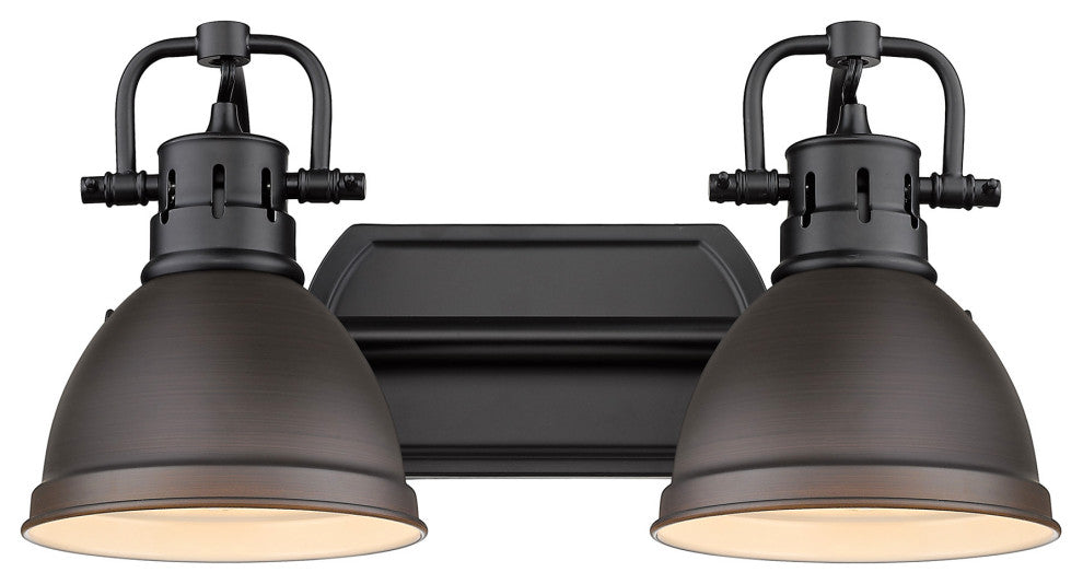 Duncan 2-Light Bath Vanity With Rubbed Bronze Shade