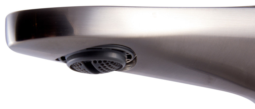 ALFI Modern Single Hole Bathroom Faucet, Brushed Nickel