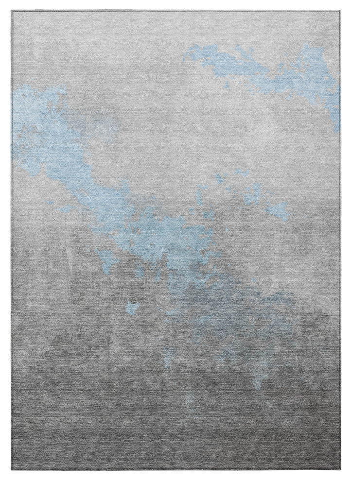 Machine Washable Indoor/Outdoor Chantille ACN1881 Blue 2'6" x 3'10" Rug