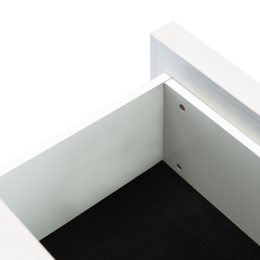 Safavieh Couture Zeus 2 Drawer Nightstand, White Wash