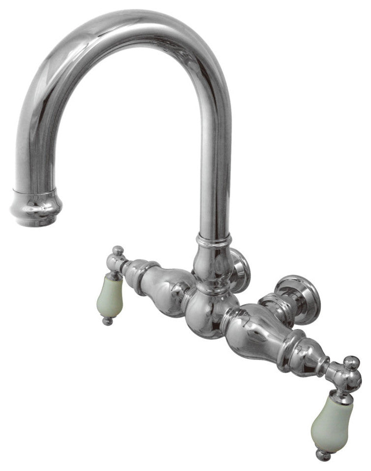 Vintage Polished Chrome 3-3/8" Wall Mount Clawfoot Tub Filler CC3006T1