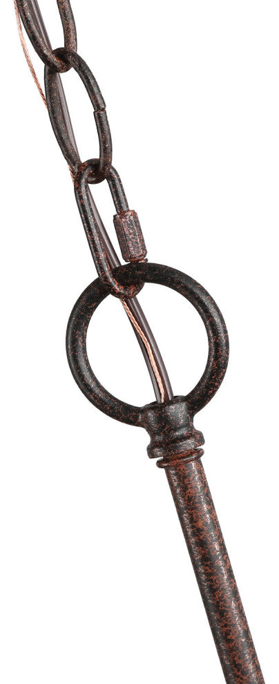 3-Light Farmhouse Chandelier, Metal Cage Foyer Pendant Light