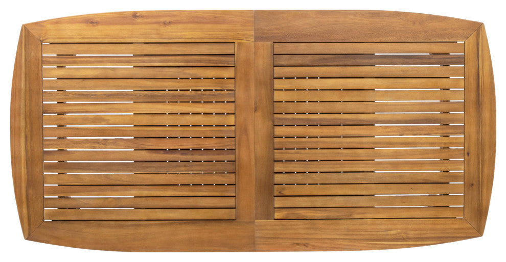 Candance Outdoor Acacia Wood Expandable Dining Table, Teak