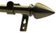 Adjustable Lance Drapery Rod Set, 28"-48", Antique Brass