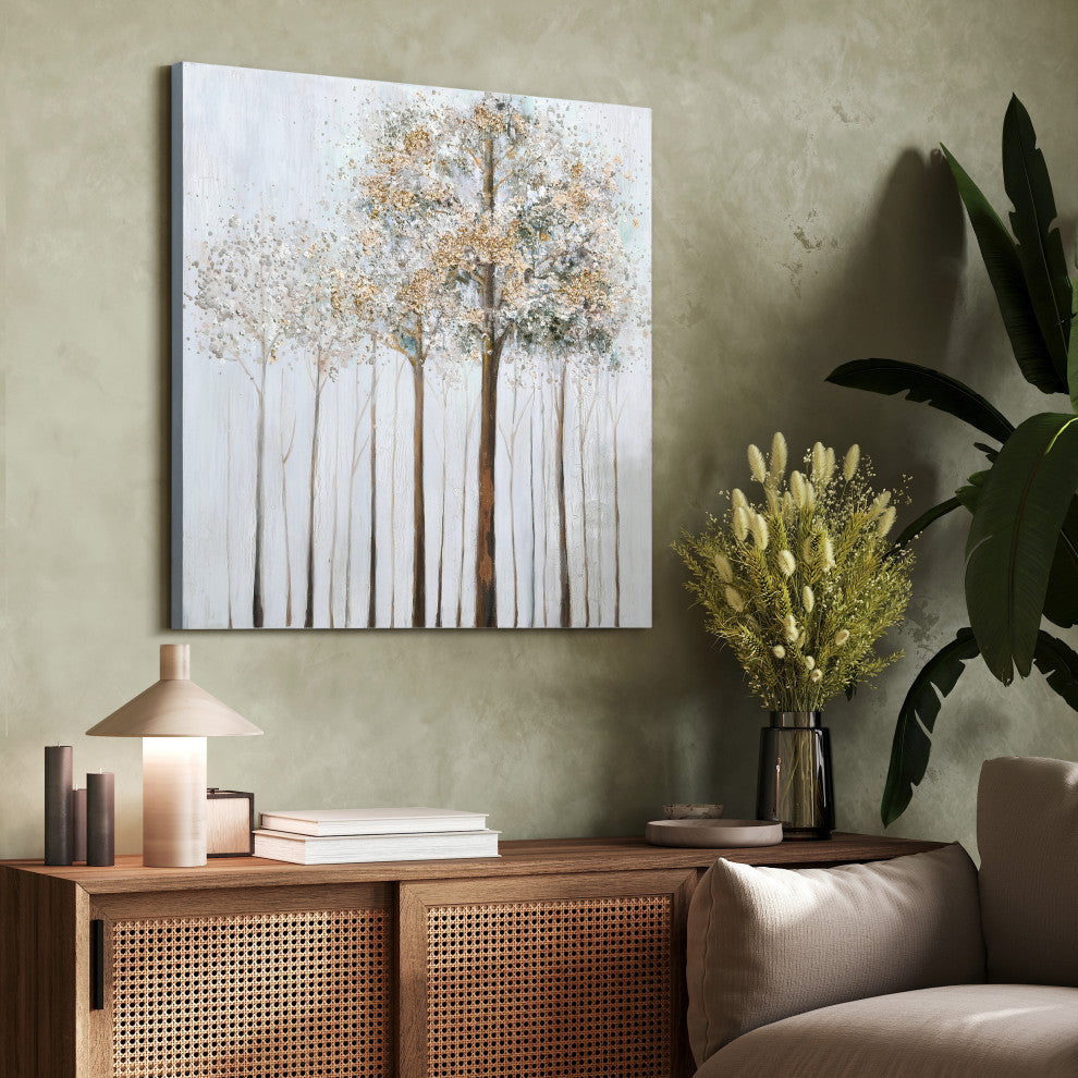 Winter Forest 2 Textured Metallic Hand Painted Wall Art by Martin Edwards