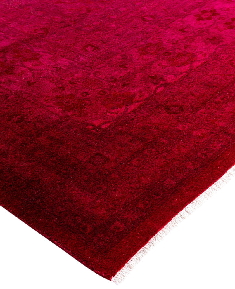 Overdyed One-of-a-Kind Hand-Knotted Area Rug Pink, 10' 4" x 14' 2"