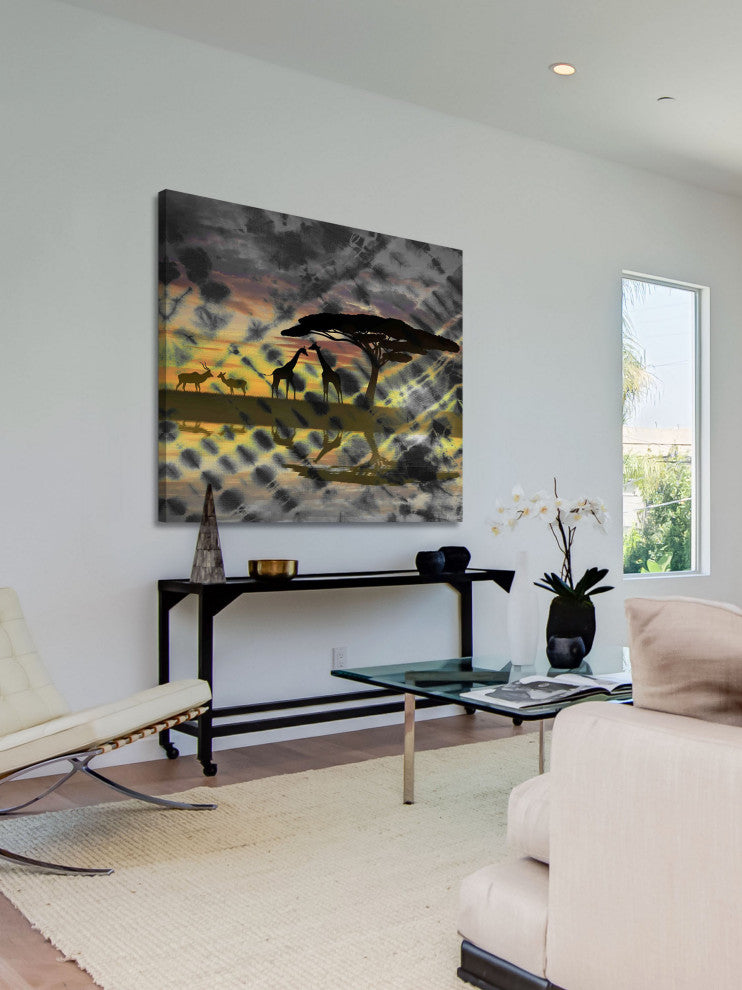 "Walk at Dusk" Print on Canvas, 32"x32"