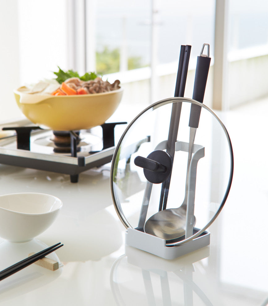 Tower Ladle & Lid Stand, White
