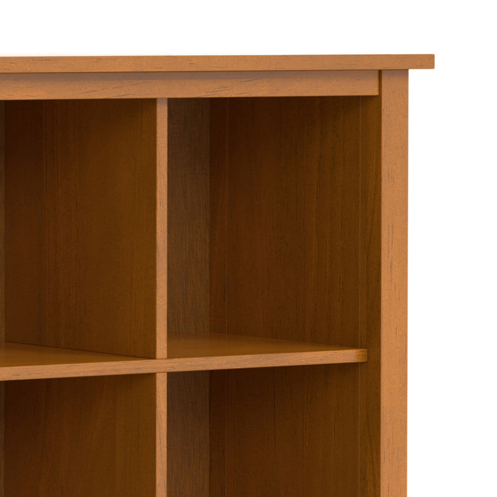 Warm Shaker Solid Wood 8 Cube Storage, Light Golden Brown