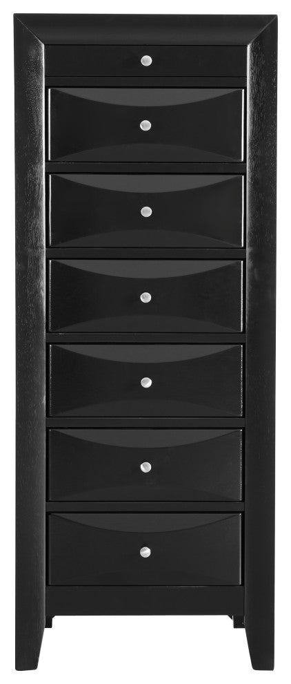7-Drawer Lingerie Chest, Black