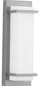 Z-1080 LED Collection Metallic Gray 1-Light Small LED Outdoor Sconce