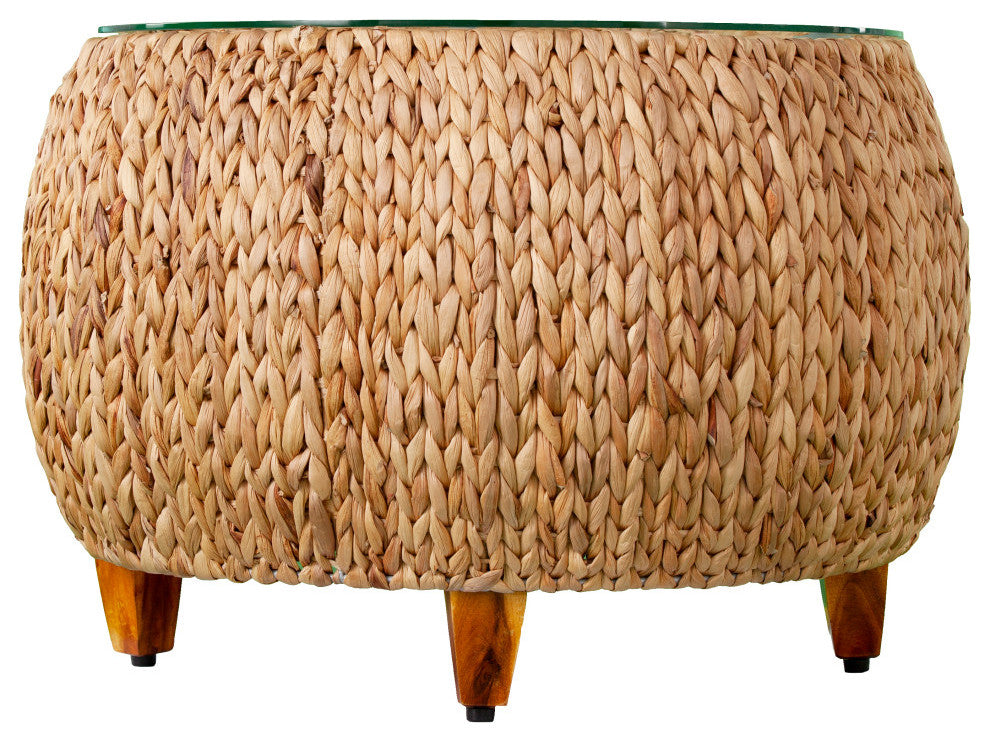Penleyton Round Water Hyacinth Cocktail Table