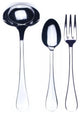 Mepra 3 Pieces Serving Set Brescia | Fork Spoon and Ladle