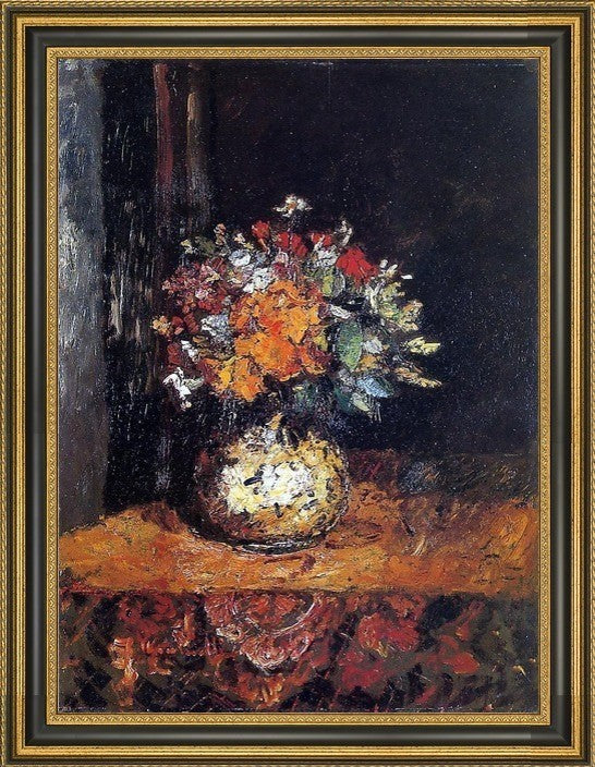 AdolpheJosephThomas Monticelli Bouquet of Flowers Framed Canvas Print, 21"x28"