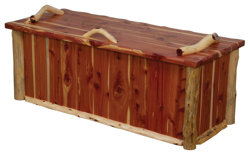 Red Cedar Log Blanket Chest