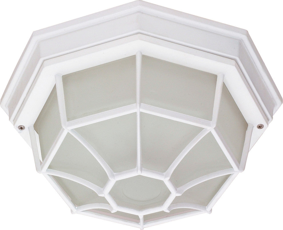 1-Light 12 Spider Cage Ceiling, White