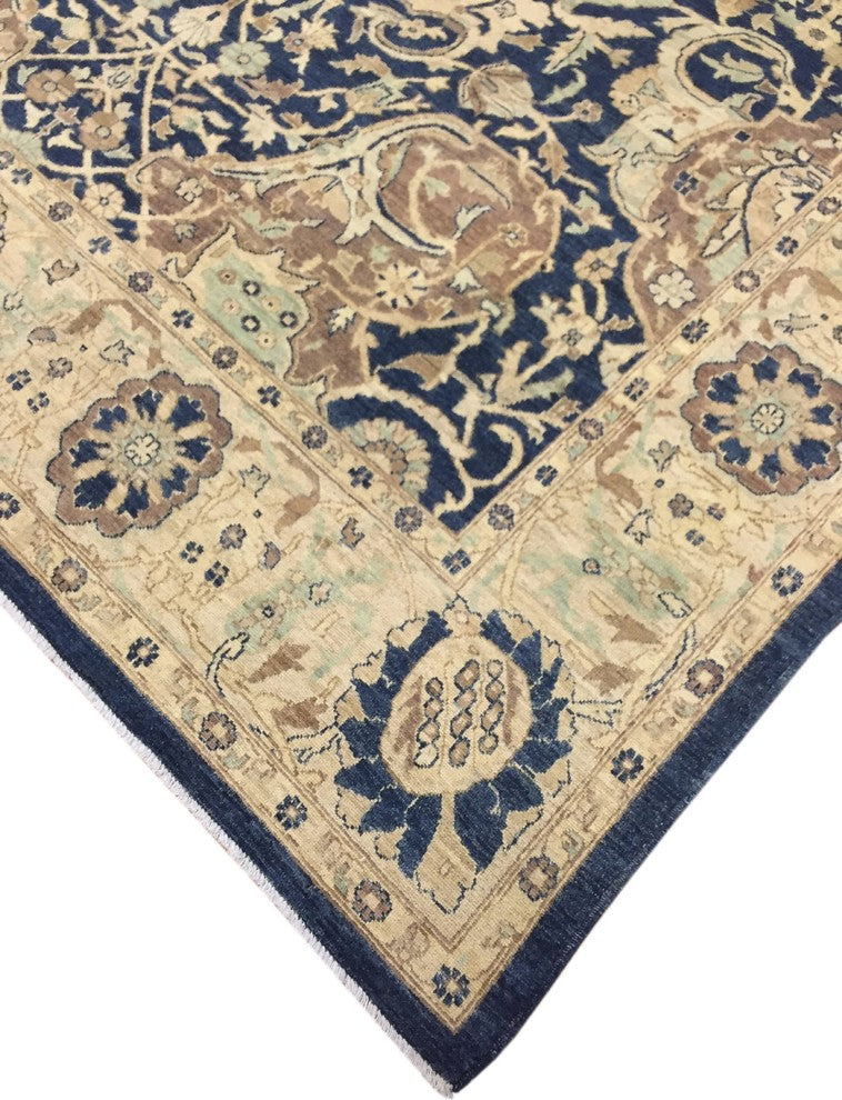 Faded Peshawar Britney Blue/Gold Rug, 9'2x11'6
