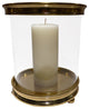 Cylinder Hurricane Candleholder, Gold