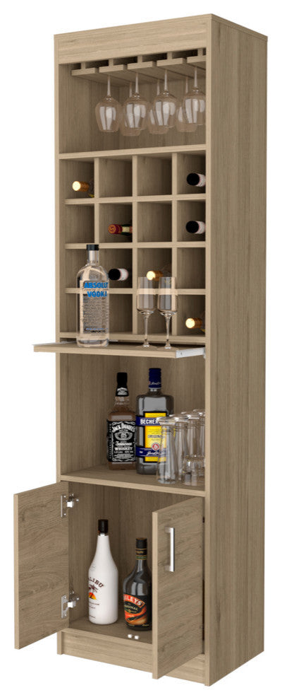 Kabul Kava Bar Cabinet, Light Pine