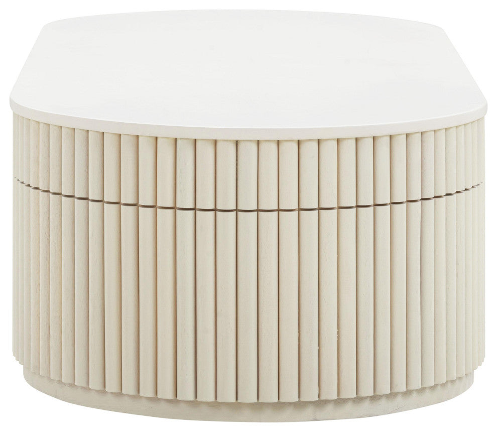 Bella Cream Oval Coffee Table Cream