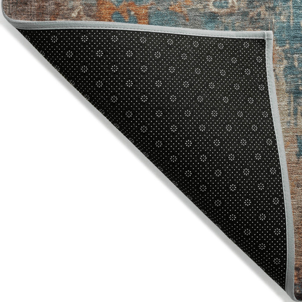 Machine Washable Indoor/Outdoor Chantille ACN1870 Teal 3' x 5' Rug
