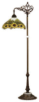 61H Wild Sunflower Bridge Arm Floor Lamp