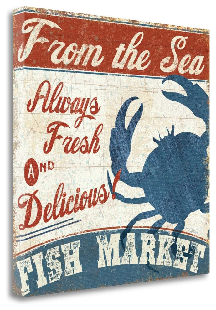 "Fresh Seafood IV" By Pela Studio, Giclee Print on Gallery Wrap Canvas