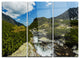 "Alpine Stream in High Mountains" Metal Wall Art, 3 Panels, 36"x28"