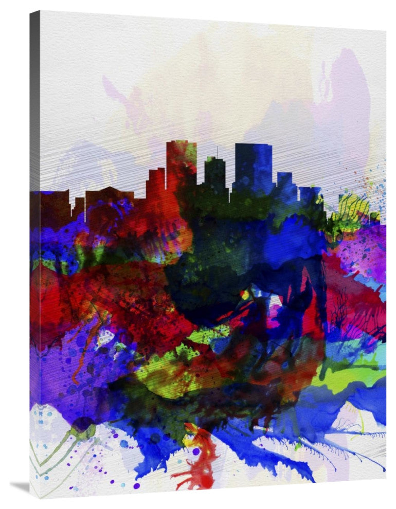 "El Paseo Watercolor Skyline" Fine Art Print