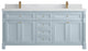 Paris 72" Double Sink Bathroom Vanity in Blue Heather 2" Empira Quartz