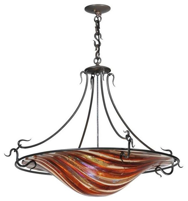 28.5W Metro Fusion Marina Glass Inverted Pendant