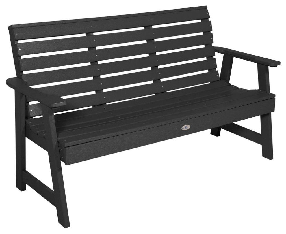 Riverside Garden Bench 5', Black Sand
