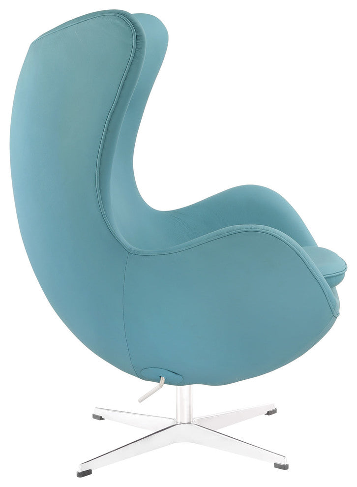 Modern Contemporary Living Room Leather Lounge Chair Black, Blue