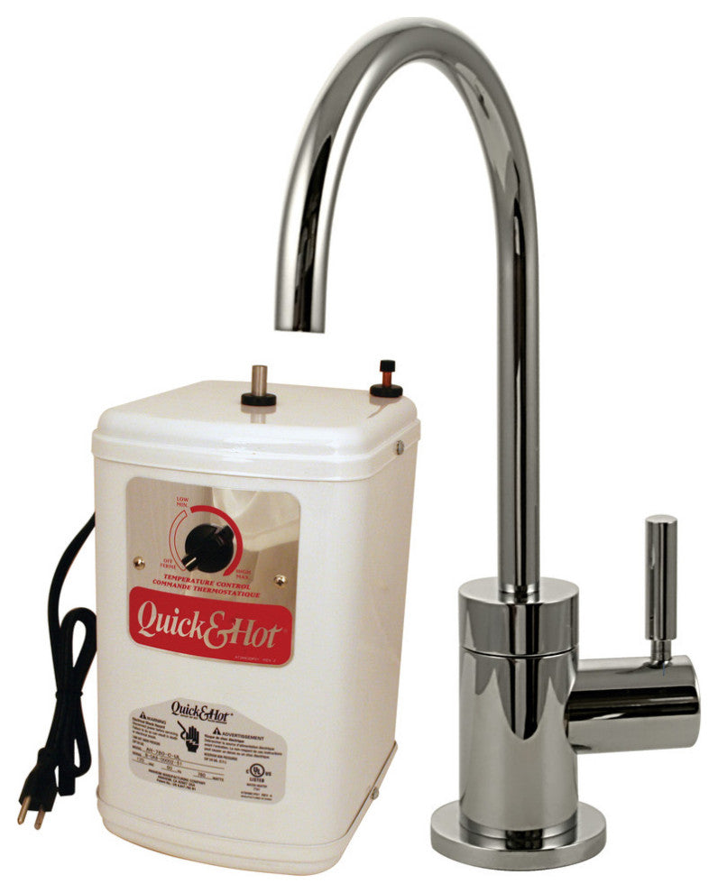 Contemporary 1-Handle Water Faucet, Polished Nickel