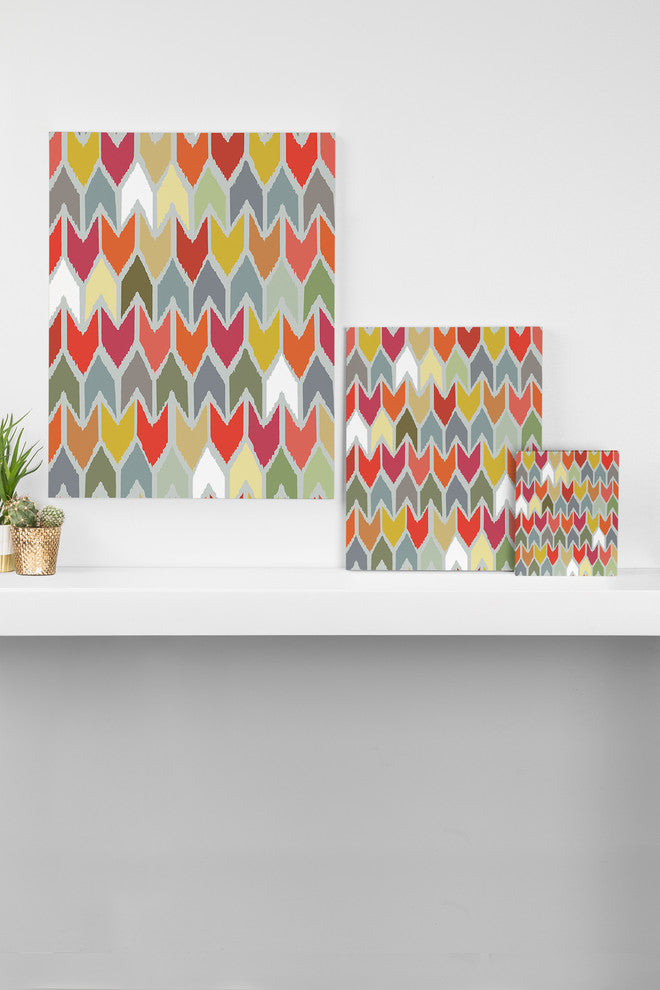 Deny Designs Sharon Turner Beach House Ikat Chevron Art Canvas