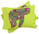 Deny Designs Sharon Turner Painted Elephant Chartreuse Pillowcase