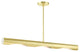 Satin Brass Contemporary, Minimal, Industrial, Urban, Sleek Linear Chandelier