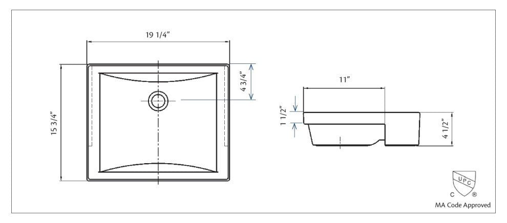 Cheviot Products Pacific Semi-Cassa Sink