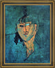 Amedeo Modigliani Head - 18" x 24" Framed Premium Canvas Print