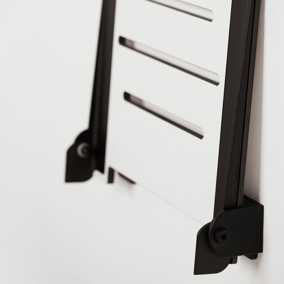 Seachrome SlimLine Folding Wall Mount Shower Seat, White With Matte Black