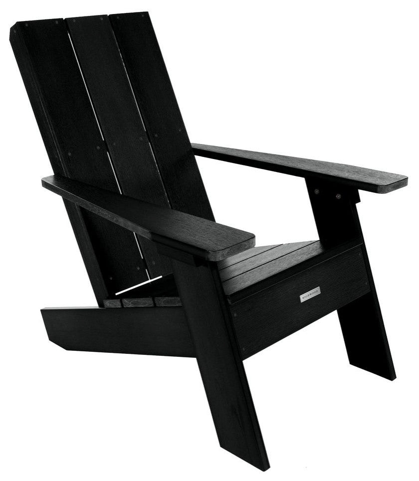 Italica Modern Adirondack Chair, Black