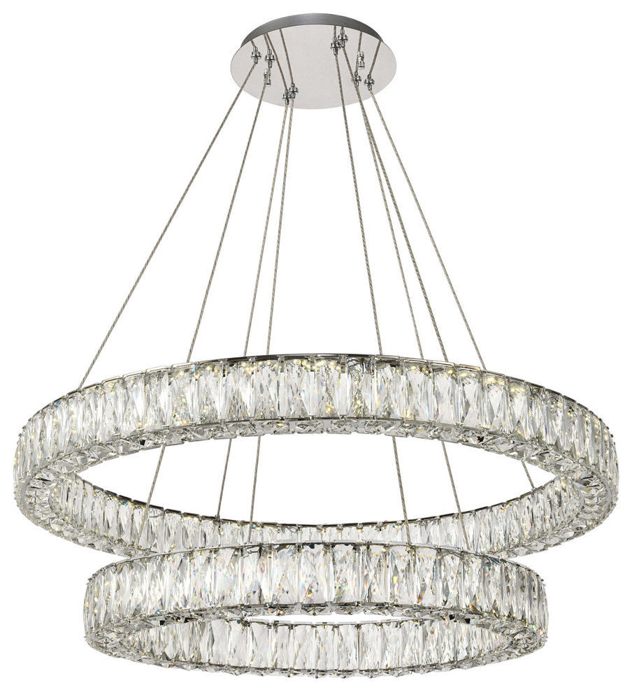 Monroe Integrated LED Chip Light Chrome Chandelier